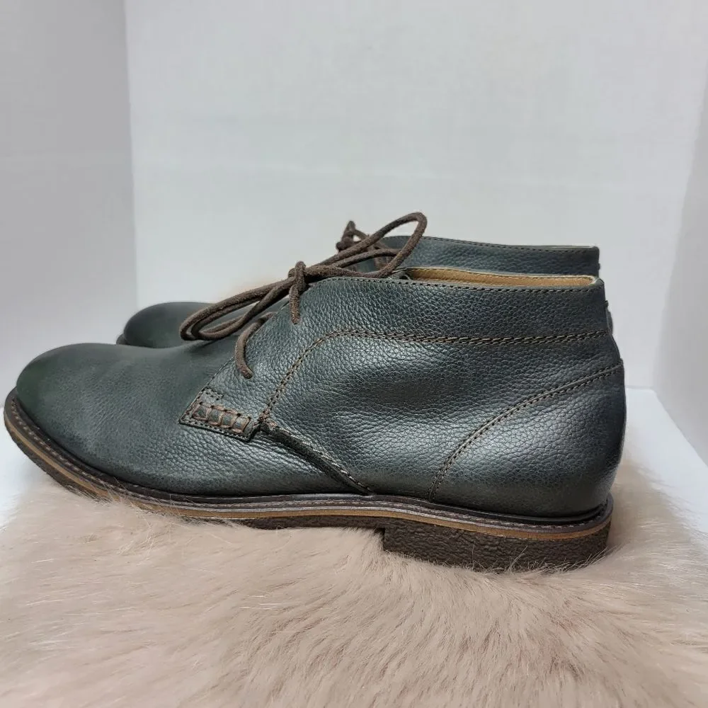 Lucky Dark Green/Gray Leather Men's  Chukka Boot Shoes Size 11